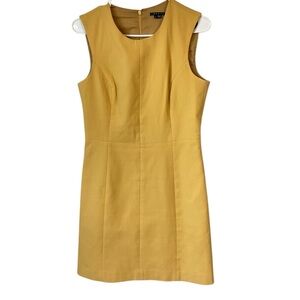 Theory Yellow Sleeveless Sheath Mini Dress